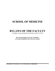 school of medicine bylaws of the faculty - Creighton University ...