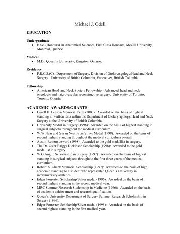 Michael J. Odell - Saint Louis University School of Medicine