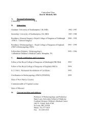 Curriculum Vitae - Saint Louis University School of Medicine