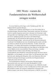 1001 Worte - warum die Fundamentalisten die Weltherrschaft ...