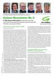 Grüner Newsletter Nr. 9 - Die Grünen Meidling