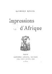 Impressions d'Afrique - Centre de Recherche sur le Surréalisme