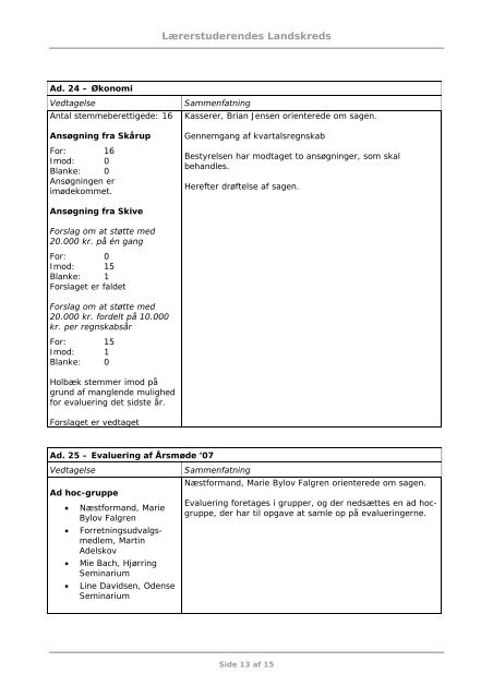 Referat - Lærerstuderendes Landskreds