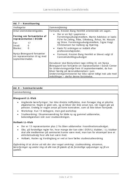 Referat - Lærerstuderendes Landskreds