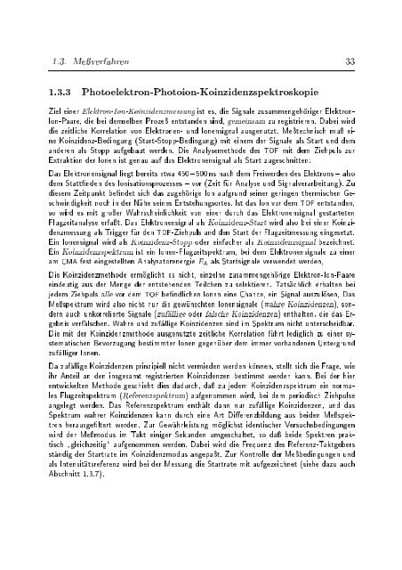 Photoelektron-Photoion-Koinzidenz- spektroskopie mit ...