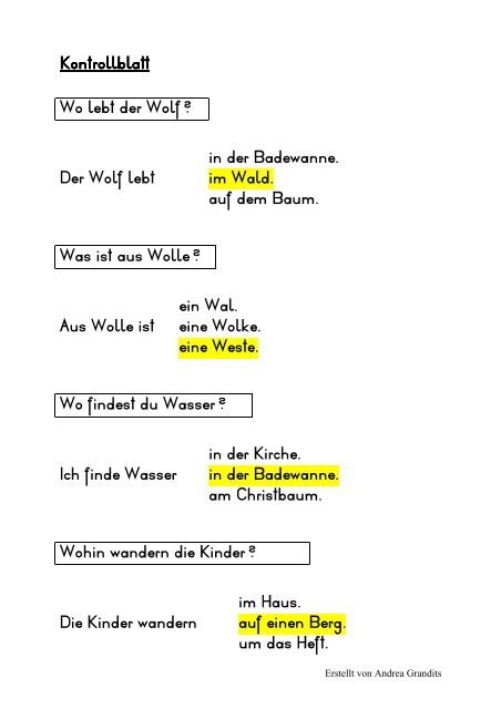 Fragen beantworten - Kontrollblatt (PDF-Datei) - member