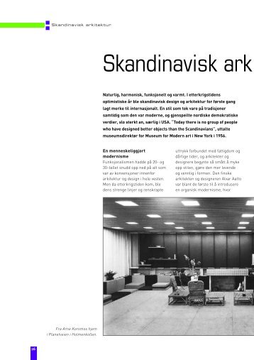 Skandinavisk design og norsk arkitektur