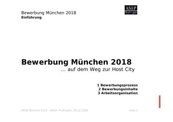 Bewerbung München 2018