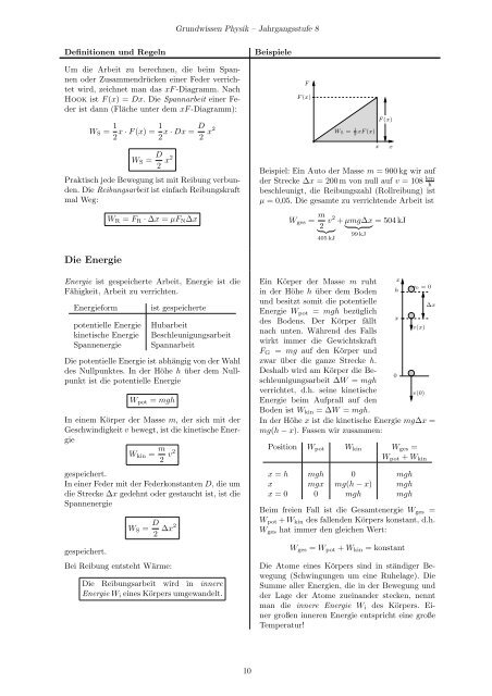 Grundwissen Physik am bayerischen Gymnasium (G8)