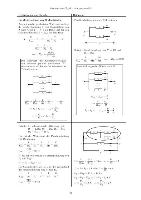 Grundwissen Physik am bayerischen Gymnasium (G8)