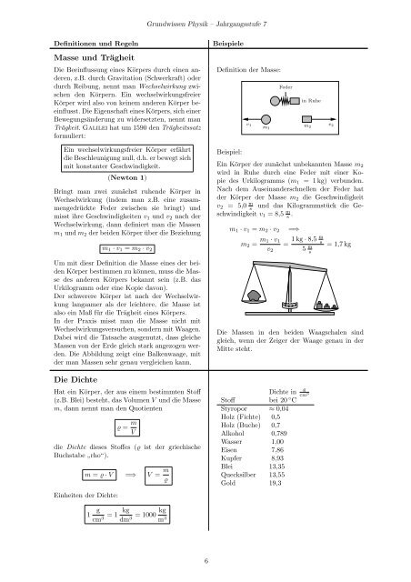 Grundwissen Physik am bayerischen Gymnasium (G8)