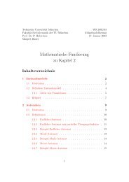 Mathematische Fundierung zu Kapitel 2