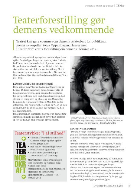 Demens i kunst og kultur - Alzheimerforeningen