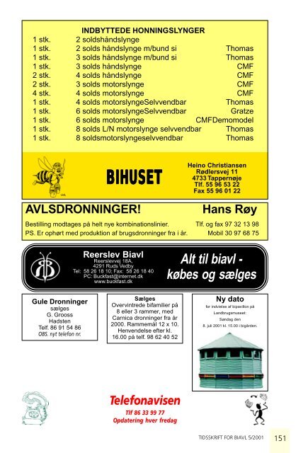 Tidsskrift for Biavl 2001