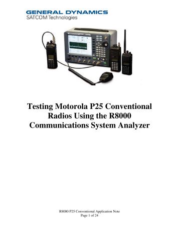 Testing Motorola P25 Conventional Radios Using the R8000 ...
