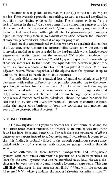 Lyapunov Modes of Two-Dimensional Many-Body Systems; Soft ...