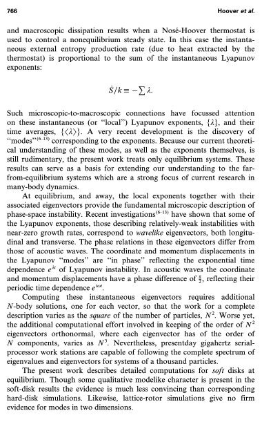 Lyapunov Modes of Two-Dimensional Many-Body Systems; Soft ...