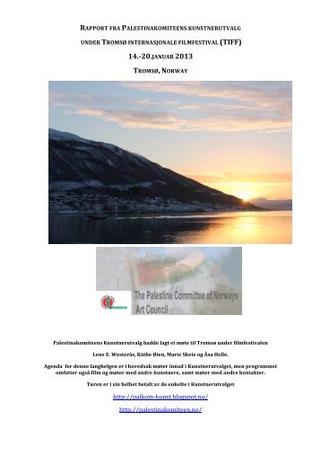 Rapport fra Tromsø Internasjonale Filmfestival, januar 2013