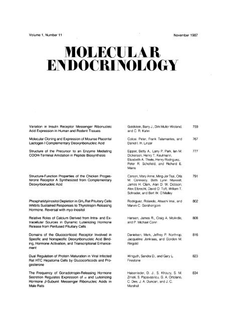 TOC (PDF) - Molecular Endocrinology