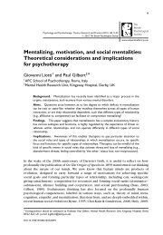 Mentalizing, motivation, and social mentalities: Theoretical ...