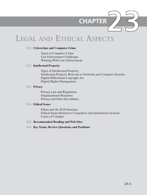 chapter legal and ethical aspects