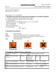 Fişă tehnică de securitate 1. Identificarea produsului ... - Mester.ro