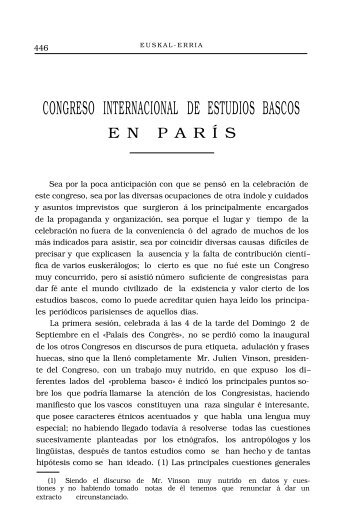 CONGRESO INTERNACIONAL DE ESTUDIOS BASCOS
