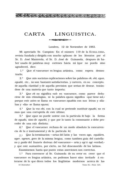 CARTA LINGÜISTICA.