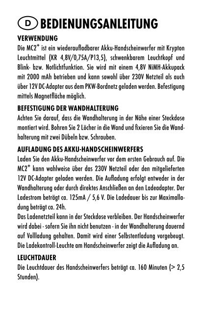 Bedienungsanleitung | PDF - Ansmann