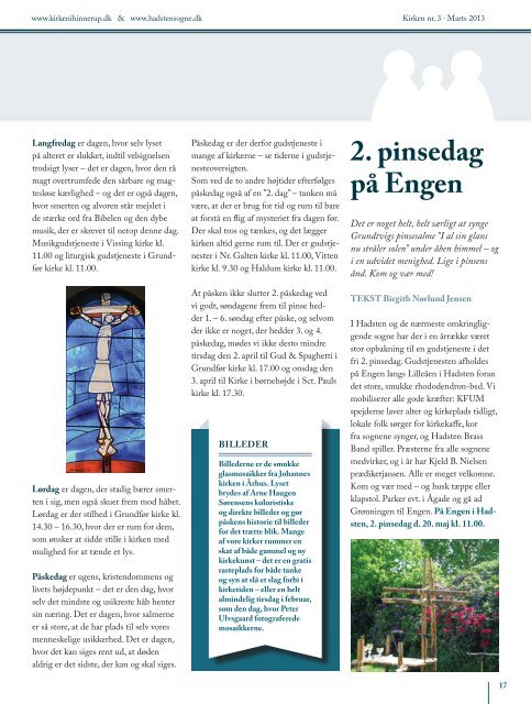 Kirken nr. 1-2013 - Hadsten sogne