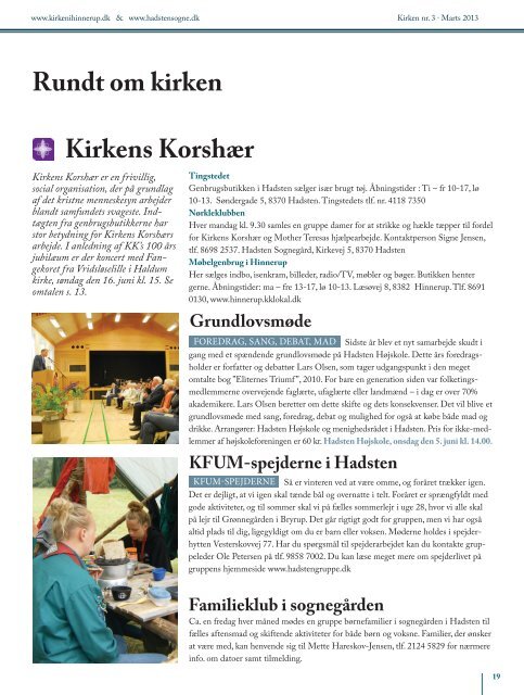 Kirken nr. 1-2013 - Hadsten sogne