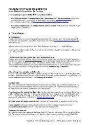 Procedure for kunderegistrering - Jyllinge Kabel-TV Forening