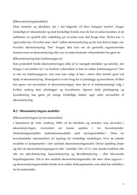 Design af økonomistyring: Balanced scorecard eller budgetlægning?