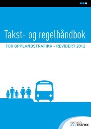 Takst- og regelhåndbok - Opplandstrafikk