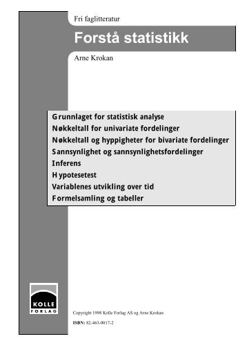 Forstå Statistikk.