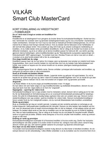 Last ned avtalevilkår her - Smart Club