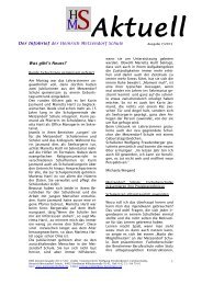 Ausgabe 07 2013 - Heinrich Metzendorf Schule