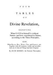 Jacob Boehme's Four Tables of Divine Revelation - Awardspace