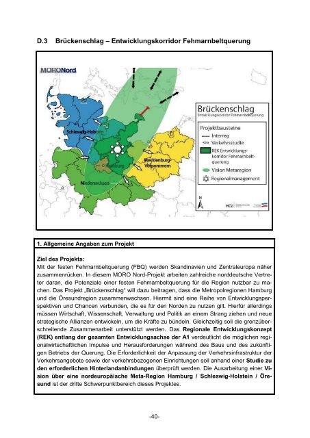 a. gesamtbewertung des moro nord-projektes - Metropolregion ...