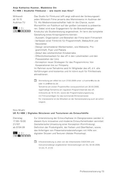 Sommersemester 2009 - Medienwissenschaften