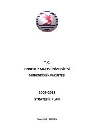mühendislik fakültesi stratejik plan - Ondokuz Mayıs Üniversitesi ...