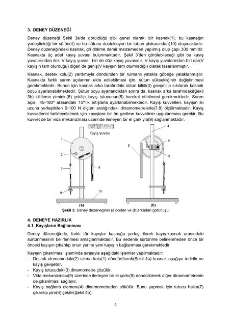 kayış-kasnak mekanizmalarında kayış kuvvetleri ve sürtünmenin ...