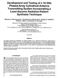 Development and testing of a 10 GHz phased-array cylindrical ...