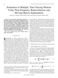 Estimation of Multiple, Time-Varying Motions Using ... - IEEE Xplore