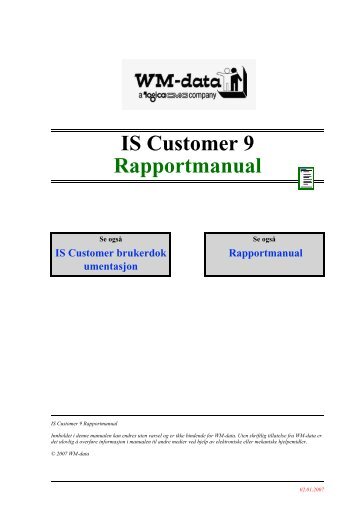 IS Customer 9 Rapportmanual