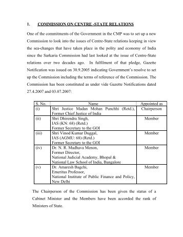 Commission on Centre-State Relation