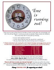 Time is running out! - Mercy High School