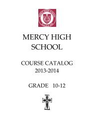 course fees - Mercy High School