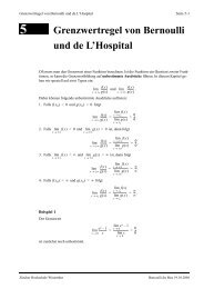 5 Grenzwertregel von Bernoulli und de L'Hospital