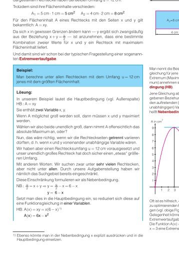 71 7. Extremwertaufgaben